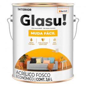 ACRILICO FOSCO BRANCO GLASU! MUDA FACIL - GALÃO